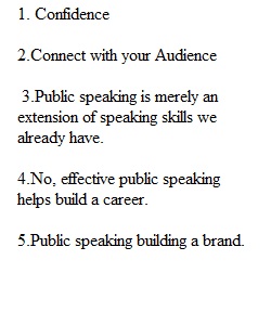 Module 7 Public Speaking Quiz